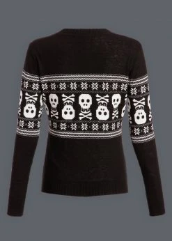 Pretty Attitude Bad To The Bone Skull Ugly Christmas Sweater