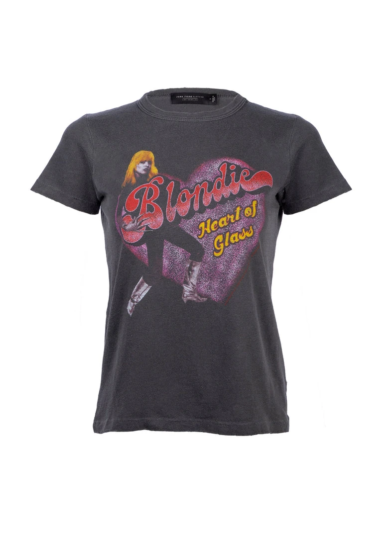 White Label Blondie Heart Of Glass Band Shirt By Junk Food