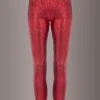Pretty Attitude Black Label Red Metallic Leggings Shiny Skinny Fit Glitter Pants