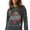 Aerosmith Ace Of Spades Oversized Long Sleeve Band Shirt By Daydreamer LA White Label