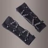 Pretty Attitude Black Buckle Arm Warmers With Studs Black Label