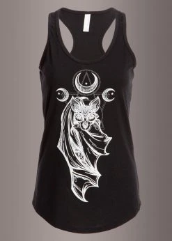 Pretty Attitude Midnight Hour Bat Loose Fit Tank Top Black Label