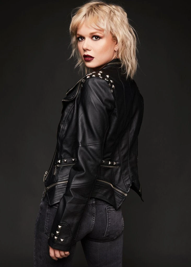 Pretty Attitude Black Label Rockstar Black Studded Moto Biker Jacket