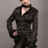 Pretty Attitude Black Label Elegant Black Victorian Jacket With Lace Embellishments