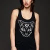 Pretty Attitude Black Label Witchy Woman Black Cat Tank Top