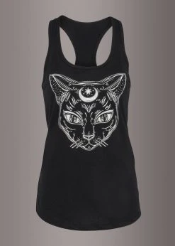 Pretty Attitude Black Label Witchy Woman Black Cat Tank Top