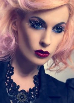 Pretty Attitude Black Label Black Romance Black Lace Choker Necklace