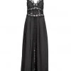 Pretty Attitude White Label Black Backless Maxi Dress With Lace