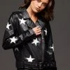 Pretty Attitude Black Label Lucky Star Faux Leather Moto Jacket