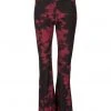Pretty Attitude All My Love Black And Red Tie Dye Flared Bell Bottoms White Label
