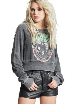 Black Sabbath War Pigs Cropped Sweatshirt By Recycled Karma White Label