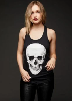 Pretty Attitude Black Label Highway To Hell Black Skull Tank Top