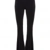 Pretty Attitude White Label Black Velvet Bell Bottoms Flare Pants