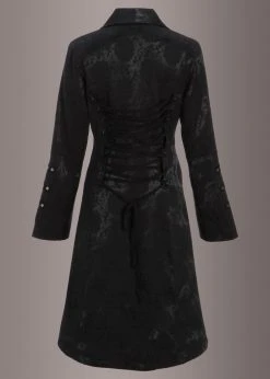 Pretty Attitude Black Label Black Floral Brocade Victorian Jacket