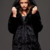 Pretty Attitude Black Label Black Faux Fur Coat With Cat Ears