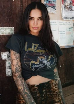 White Label Led Zeppelin UK 1970 Tour Band Shirt By Daydreamer LA