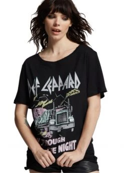 Recycled Karma Def Leppard On Through The Night Band Shirt White Label