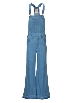 Pretty Attitude White Label Denim Bell Bottom Jumpsuit Flared Overall