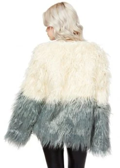 Pretty Attitude Nightrain Ombre Faux Fur Coat