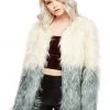 Pretty Attitude Nightrain Ombre Faux Fur Coat