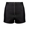 Pretty Attitude High Waisted Faux Leather Shorts With Zipper
