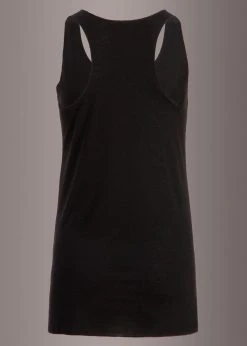 Pretty Attitude Black Feather Skull Loose Fit Tank Top Black Label