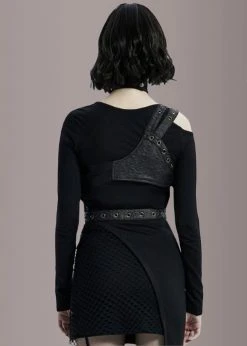Punk Rave Buckle Harness Top Shoulder Accessory