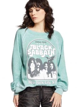 Recycled Karma Black Sabbath New York City Band Sweatshirt White Label