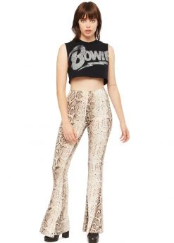 White Label David Bowie Cropped Tee By Goodie Two Sleeves