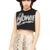 White Label David Bowie Cropped Tee By Goodie Two Sleeves