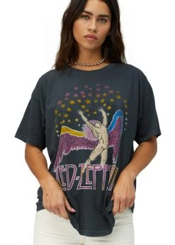 White Label Led Zeppelin Swan Song Oversized Band Tee By Daydreamer LA