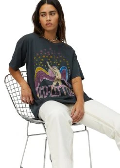 White Label Led Zeppelin Swan Song Oversized Band Tee By Daydreamer LA