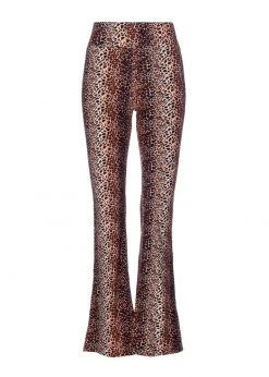 Pretty Attitude White Label Wild One Animal Print Flared Bell Bottom Pants