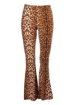 Pretty Attitude Animal Print Bell Bottoms Flare Pants White Label