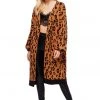 Pretty Attitude Leopard Print Open Front Cardigan