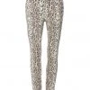 Pretty Attitude Leopard Print High Rise Crop Stretch Skinny Pants White Label