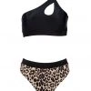 Pretty Attitude White Label Girls Of Summer High Waist Leopard Print Two Piece Swimsuit Set