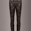 Pretty Attitude Black Label Metallic Snakeskin Animal Print Skinny Fit Pants