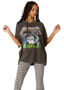 White Label Metallica Creeping Death Oversized Band Tee By Daydreamer LA