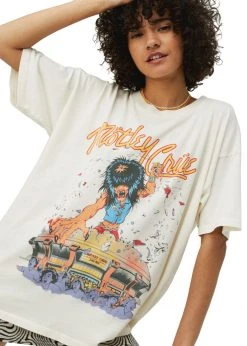 White Label Motley Crue Wild Side Oversized Band Tee By Daydreamer LA