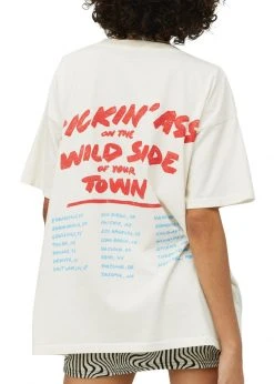 White Label Motley Crue Wild Side Oversized Band Tee By Daydreamer LA