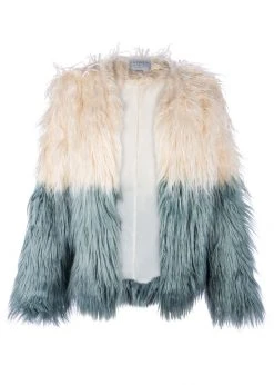 Pretty Attitude Nightrain Ombre Faux Fur Coat