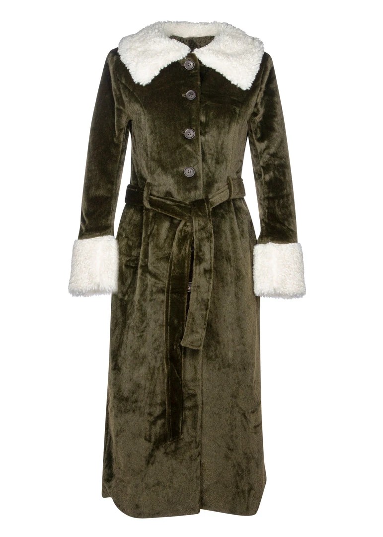 Pretty Attitude White Label Faux Fur Penny Lane Coat