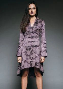 Pretty Attitude Purple Brocade Gothic Steampunk Jacket