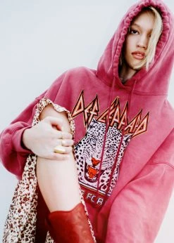 Def Leppard Too Late For Love Oversized Hoodie By Daydreamer LA
