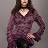 Pretty Attitude Purple Rain Victorian Jacket With Lace Embellishments
