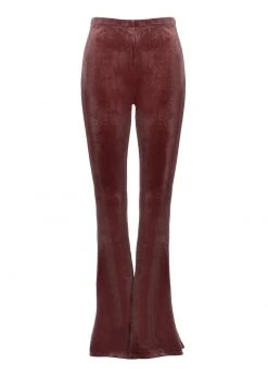 Pretty Attitude Purple Velvet Bell Bottoms Flared Pants