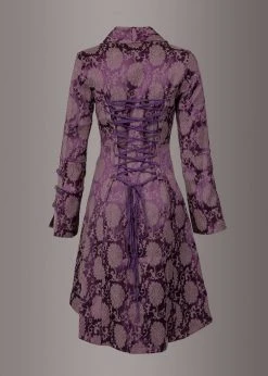 Pretty Attitude Purple Brocade Gothic Steampunk Jacket