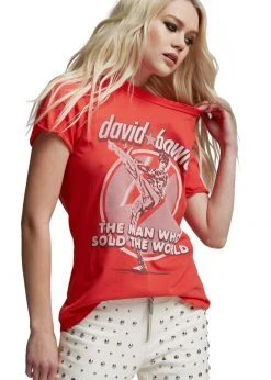 Recycled Karma White Label David Bowie The Man Who Sold The World Band Tee