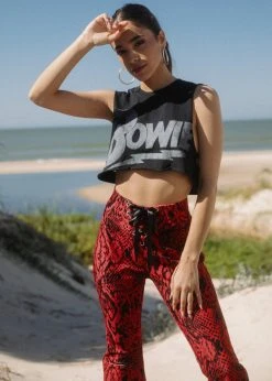 White Label David Bowie Cropped Tee By Goodie Two Sleeves